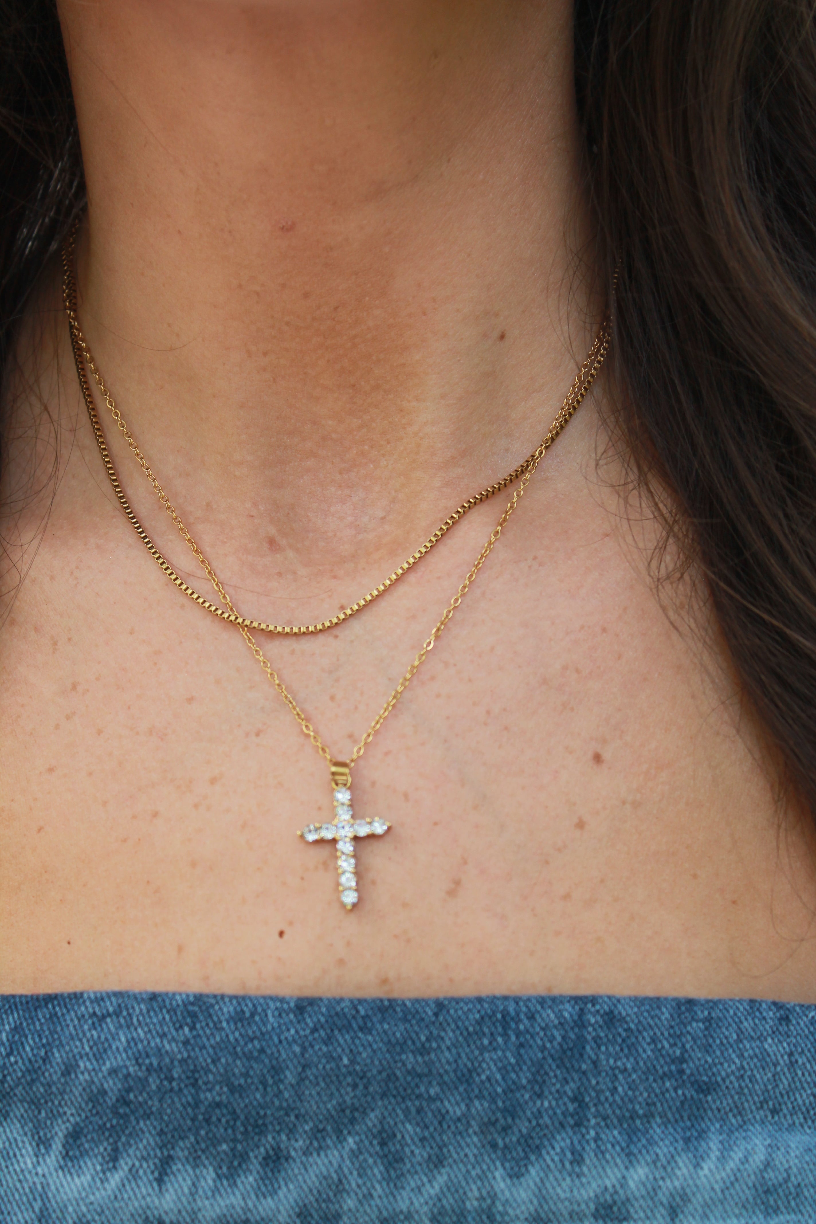 Cross Layered Necklace