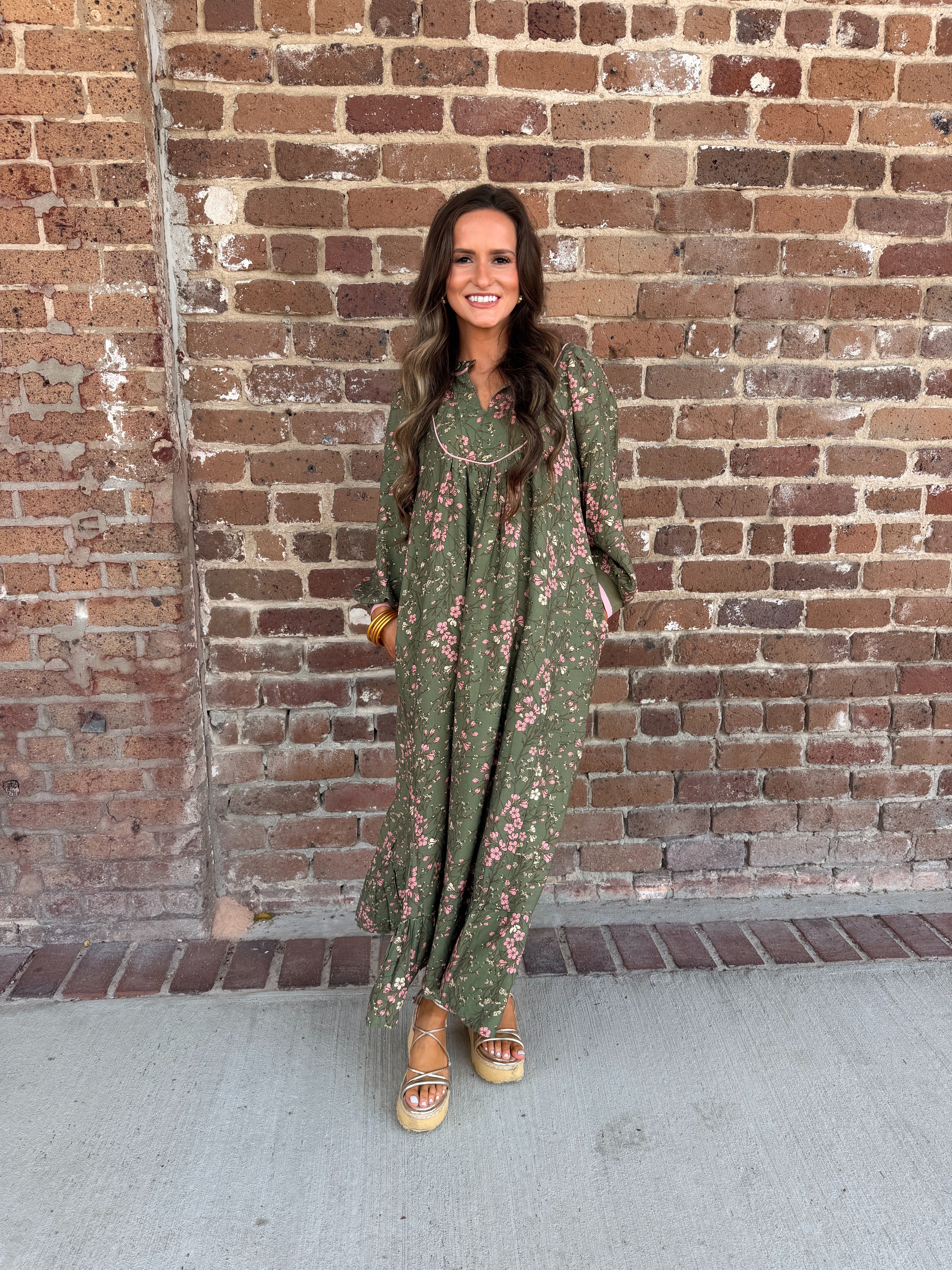 Lexie Floral Contrast Maxi Dress