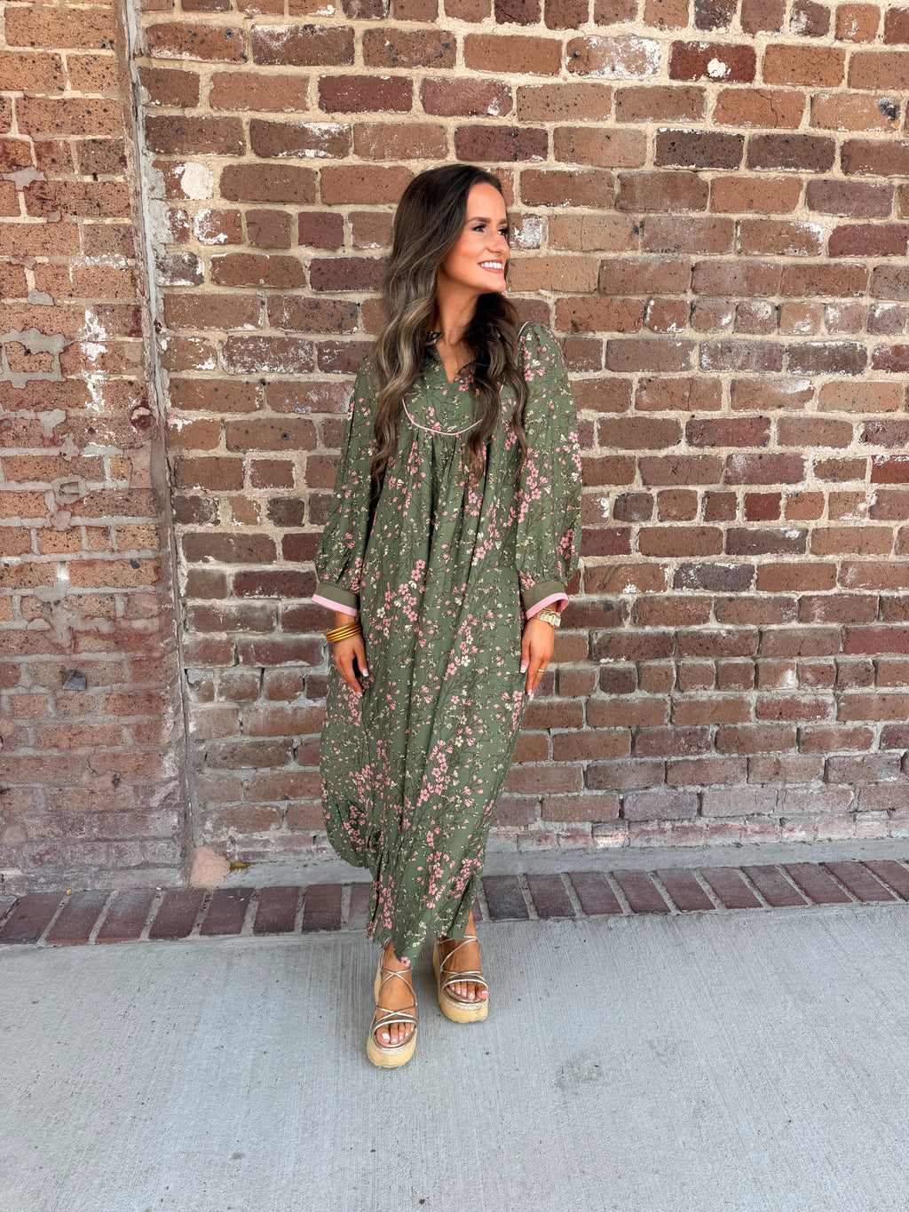 Lexie Floral Contrast Maxi Dress