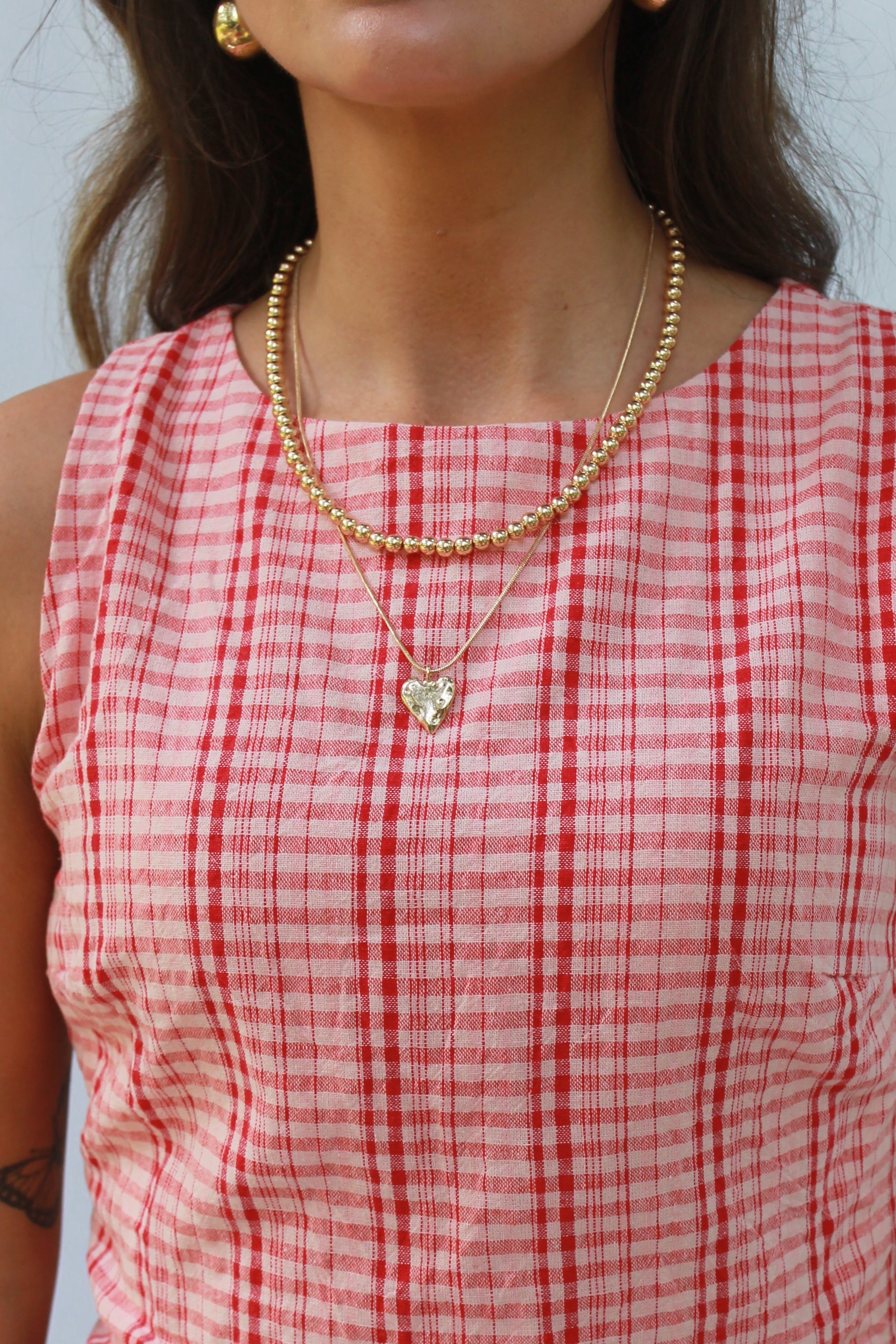 Heart Charm Layered Necklace