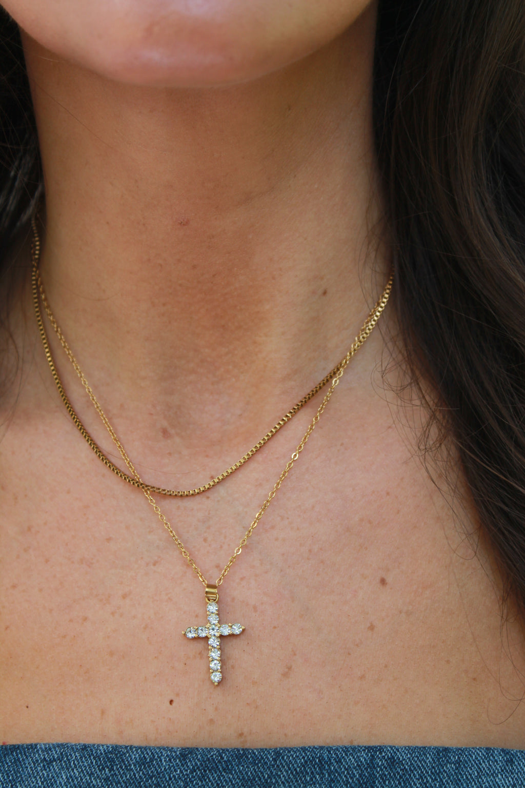 Cross Layered Necklace