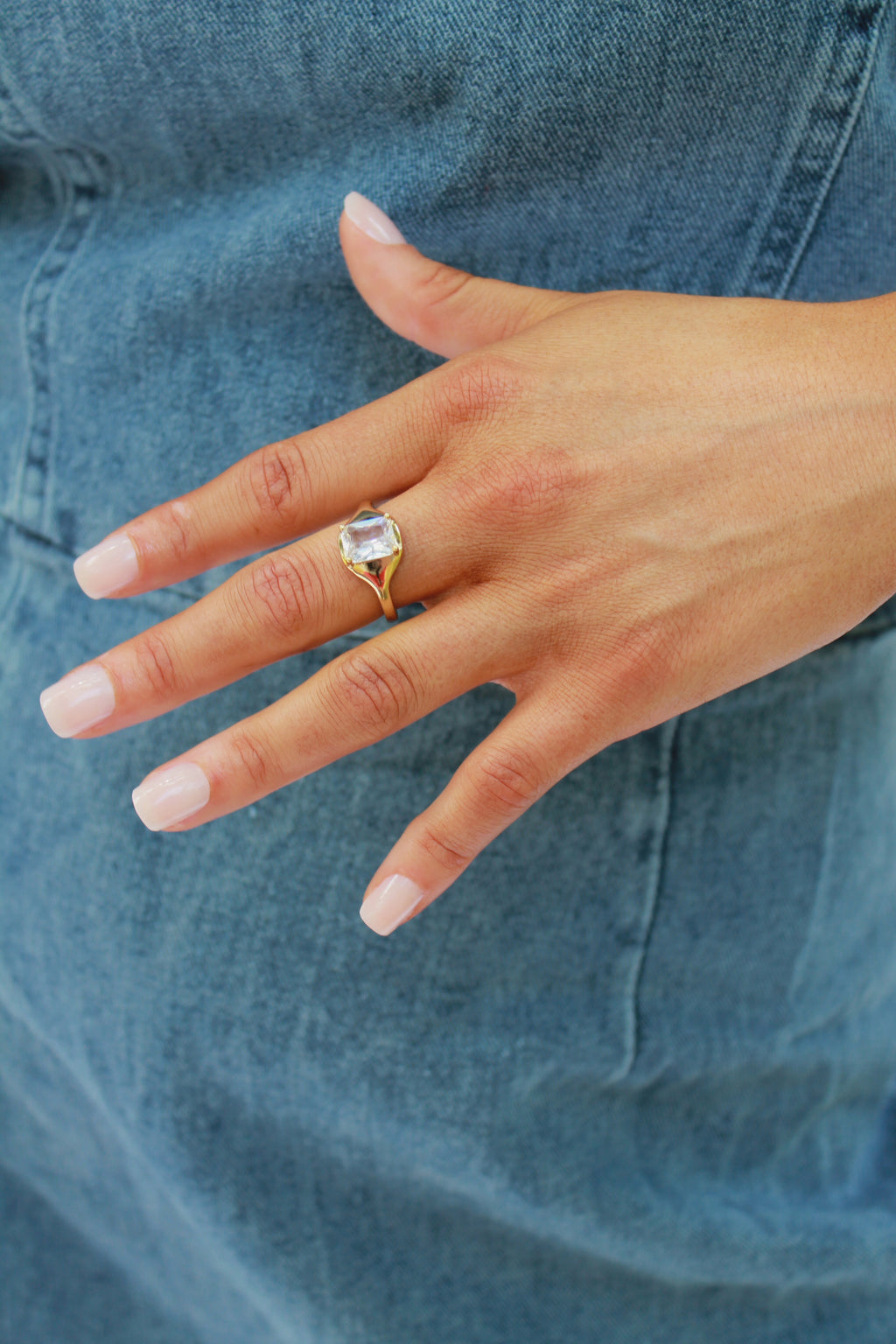 Cushion Cut Gemstone Ring