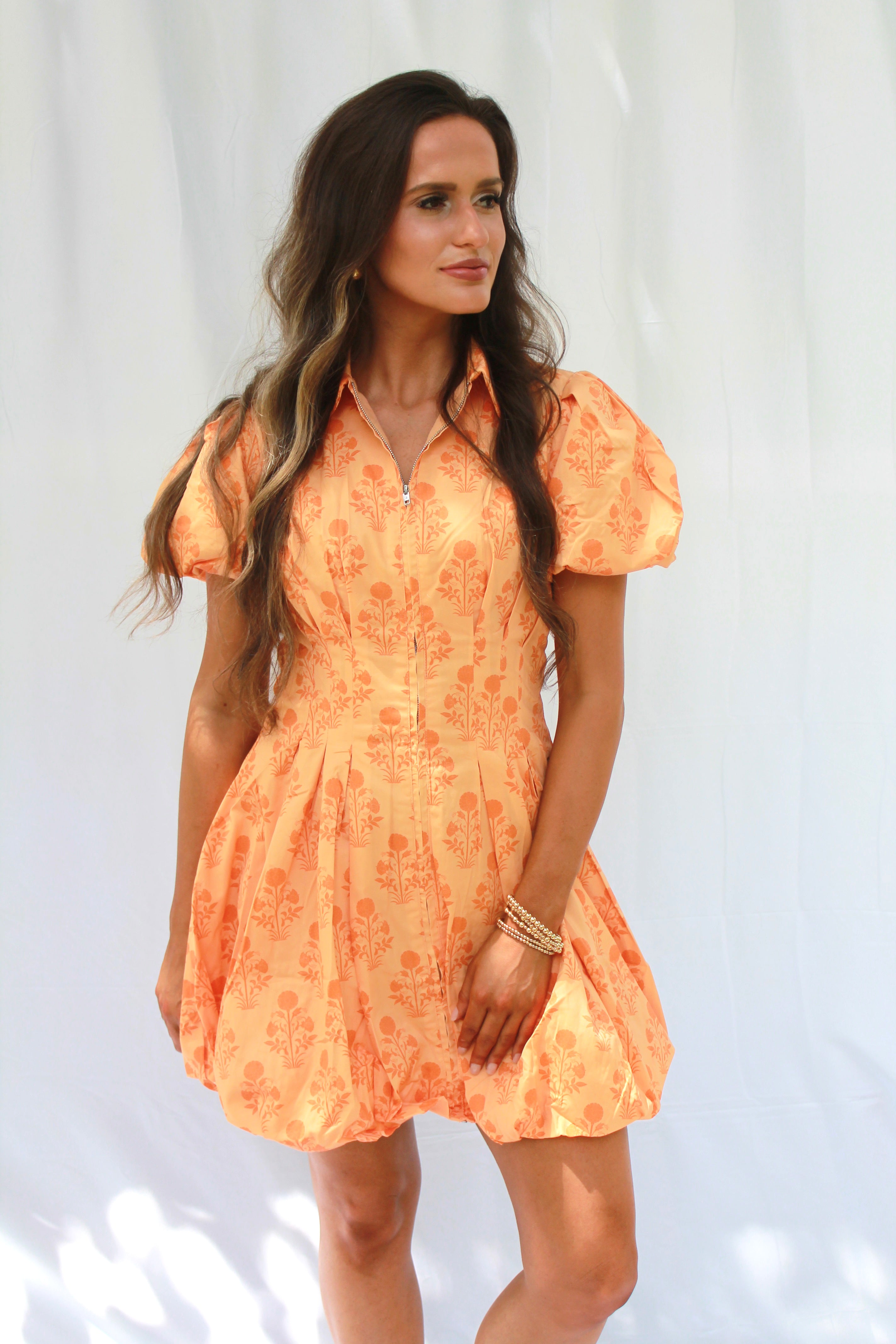 Allie Floral Bubble Hem Dress